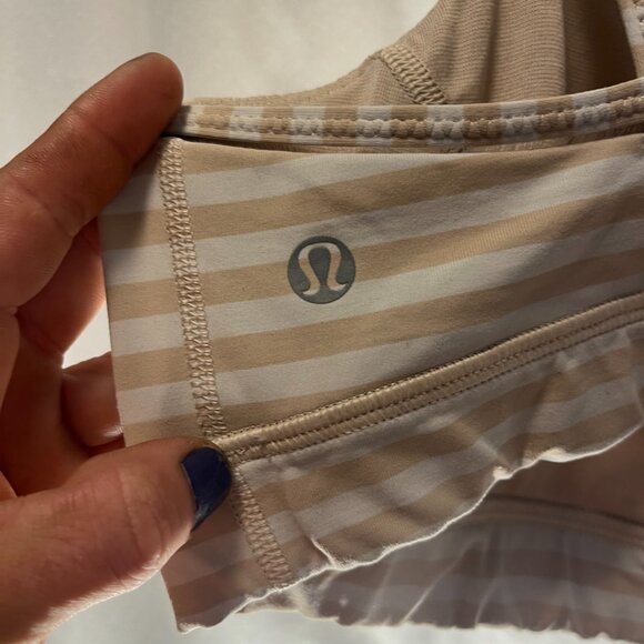 Lululemon Straight Up Bra - Pink and |White - Size 8 - Picture 2 of 7